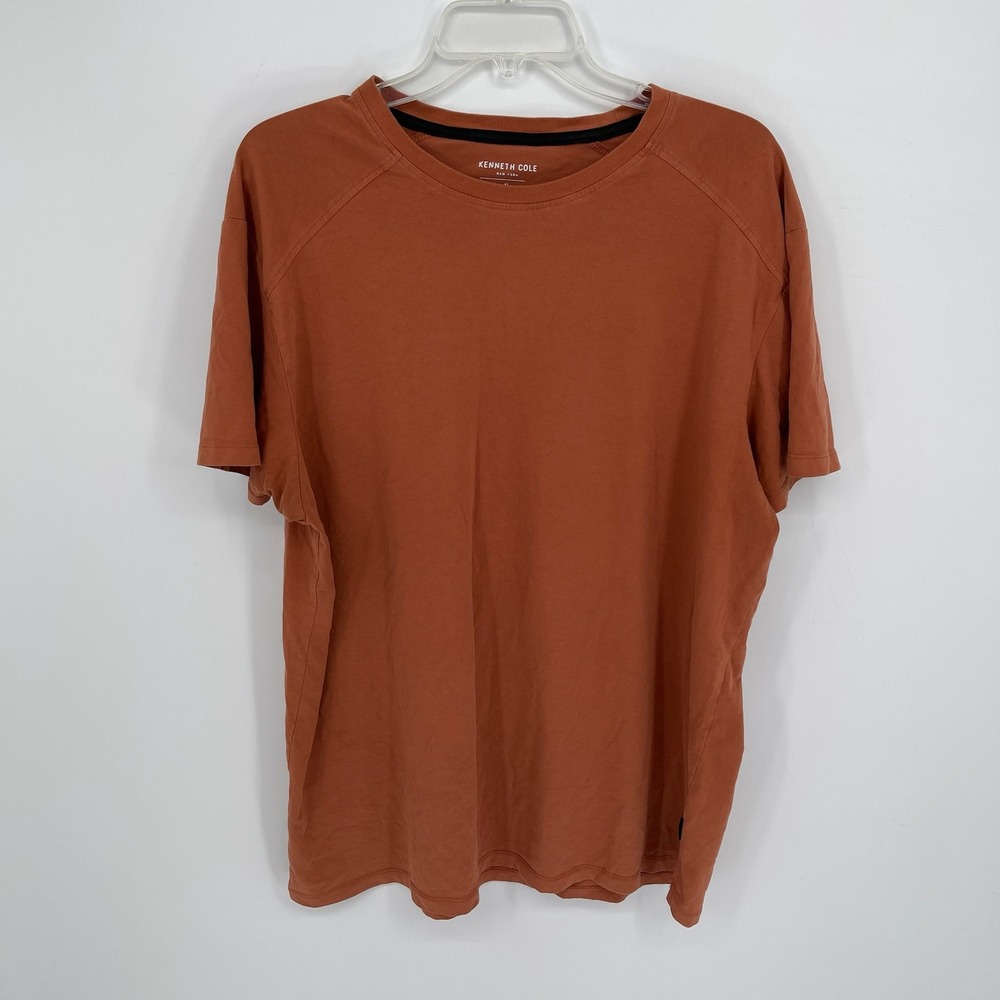 Kenneth Cole Men's Burnt Orange Raglan Sleeve Stretch Crew Neck T-Shirt Size XL
